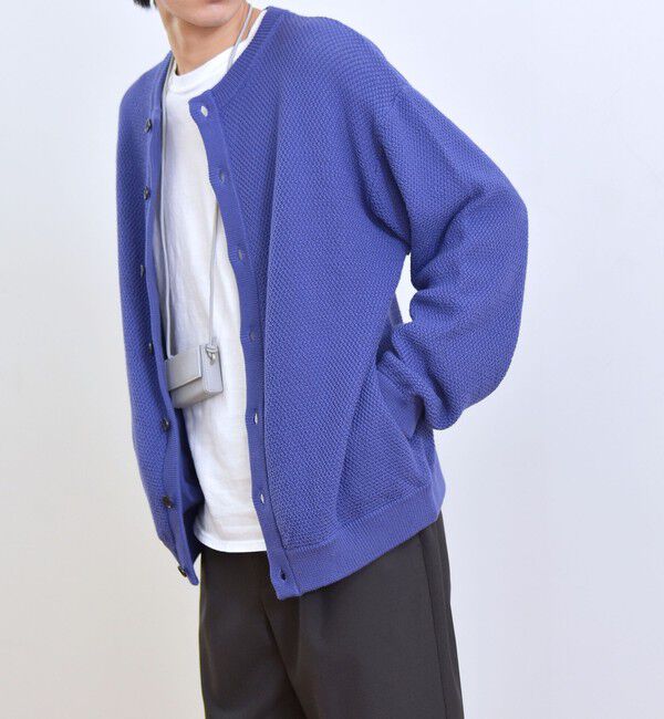 SHIPS any「【SHIPS any別注】SKOOKUM: 〈手洗い可能〉鹿の子 クルーネック カーディガン◇」|カーディガン|