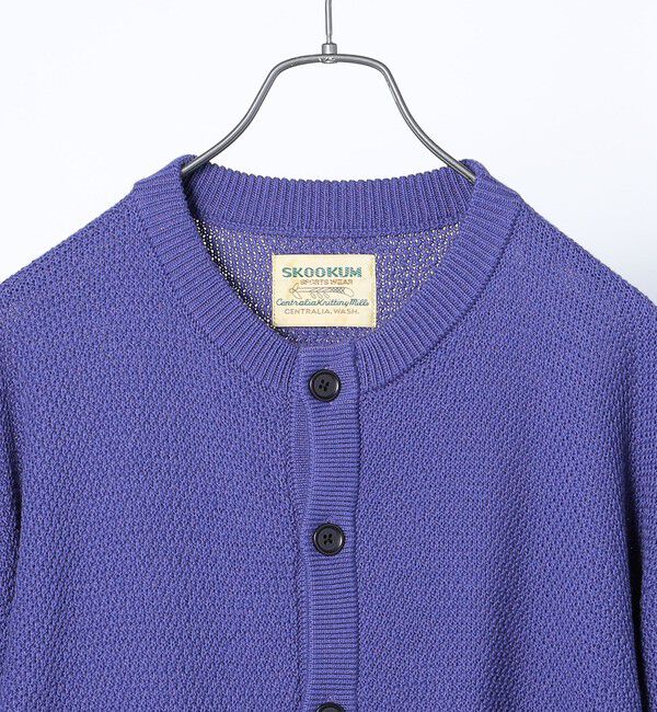 SHIPS any「【SHIPS any別注】SKOOKUM: 〈手洗い可能〉鹿の子 クルーネック カーディガン◇」|カーディガン|