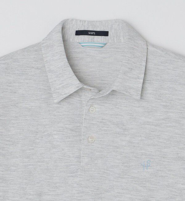 SHIPS「【WEB限定】SHIPS: 吸水速乾・UVケア Drymix（R）ワンポイントロゴ レギュラーカラー ポロシャツ」|ポロシャツ|