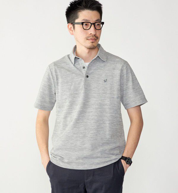 SHIPS「【WEB限定】SHIPS: 吸水速乾・UVケア Drymix（R）ワンポイントロゴ レギュラーカラー ポロシャツ」|ポロシャツ|