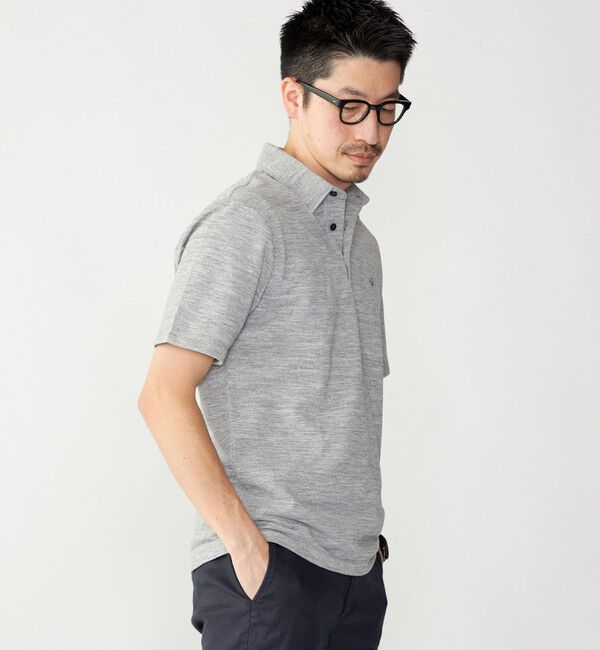 SHIPS「【WEB限定】SHIPS: 吸水速乾・UVケア Drymix（R）ワンポイントロゴ レギュラーカラー ポロシャツ」|ポロシャツ|