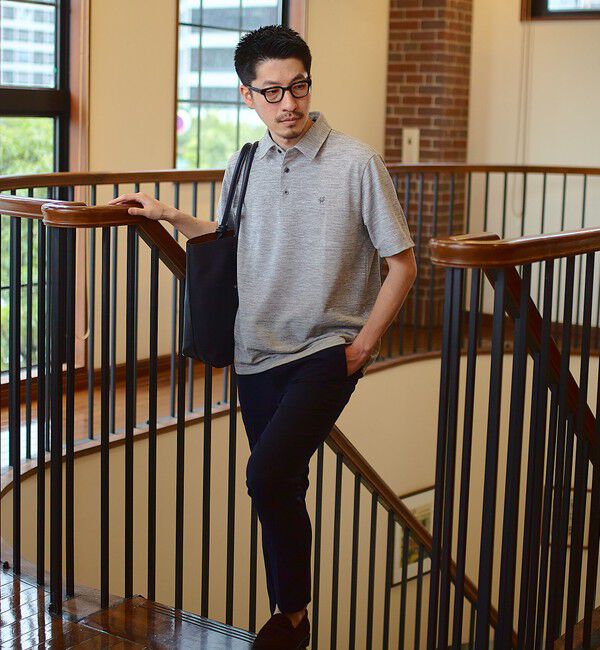 SHIPS「【WEB限定】SHIPS: 吸水速乾・UVケア Drymix（R）ワンポイントロゴ レギュラーカラー ポロシャツ」|ポロシャツ|