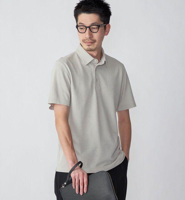 SHIPS「【WEB限定】SHIPS: 吸水速乾・UVケア Drymix（R）ワンポイントロゴ レギュラーカラー ポロシャツ」|ポロシャツ|