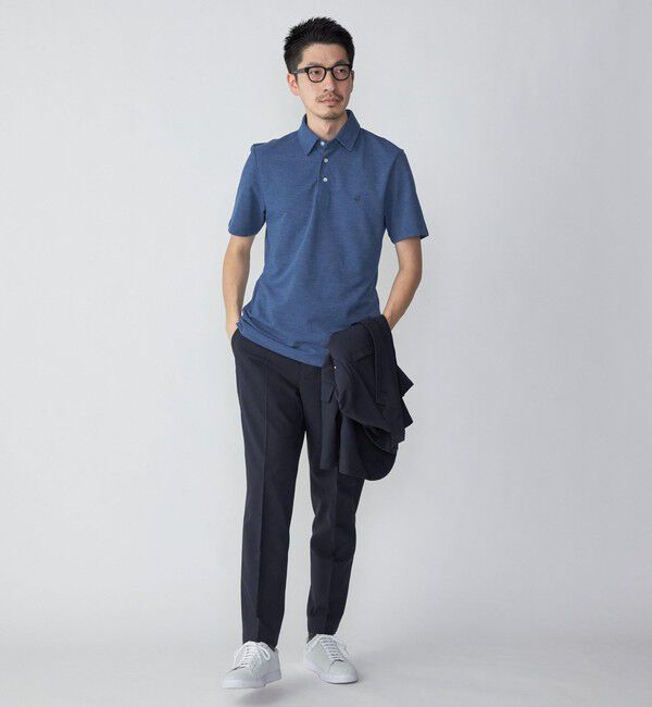 SHIPS「【WEB限定】SHIPS: 吸水速乾・UVケア Drymix（R）ワンポイントロゴ レギュラーカラー ポロシャツ」|ポロシャツ|