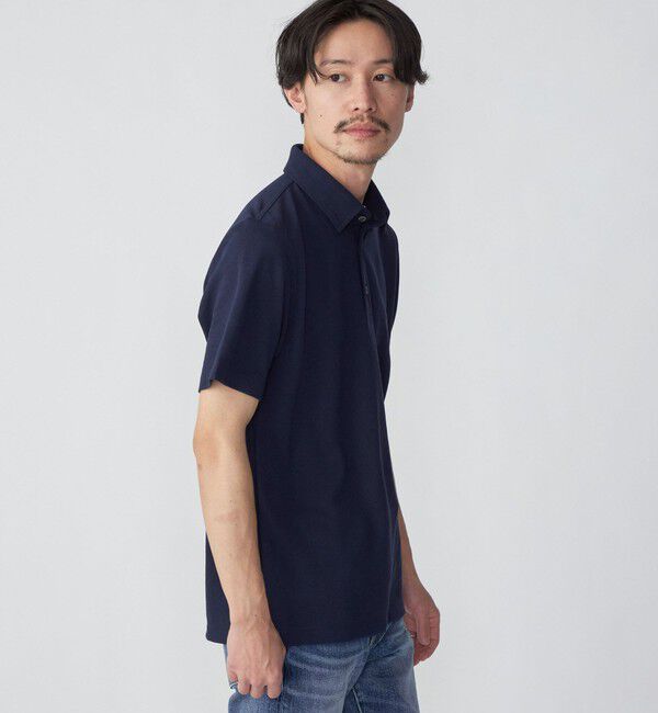 SHIPS「【WEB限定】SHIPS: 吸水速乾・UVケア Drymix（R）ワンポイントロゴ レギュラーカラー ポロシャツ」|ポロシャツ|
