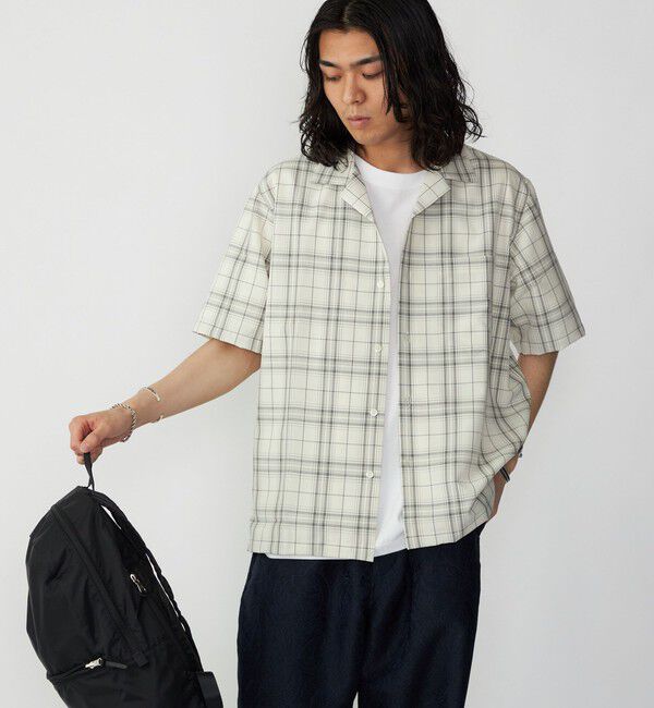 SHIPS「SHIPS: MADE IN JAPAN ドライタッチ オープンカラーシャツ 23SS」|シャツ・ブラウス|オフホワイト