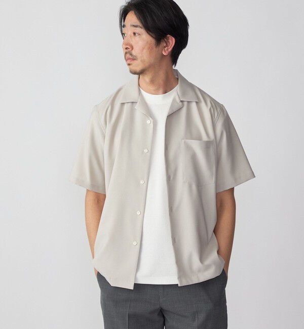 SHIPS「SHIPS: MADE IN JAPAN ドライタッチ オープンカラーシャツ 23SS」|シャツ・ブラウス|