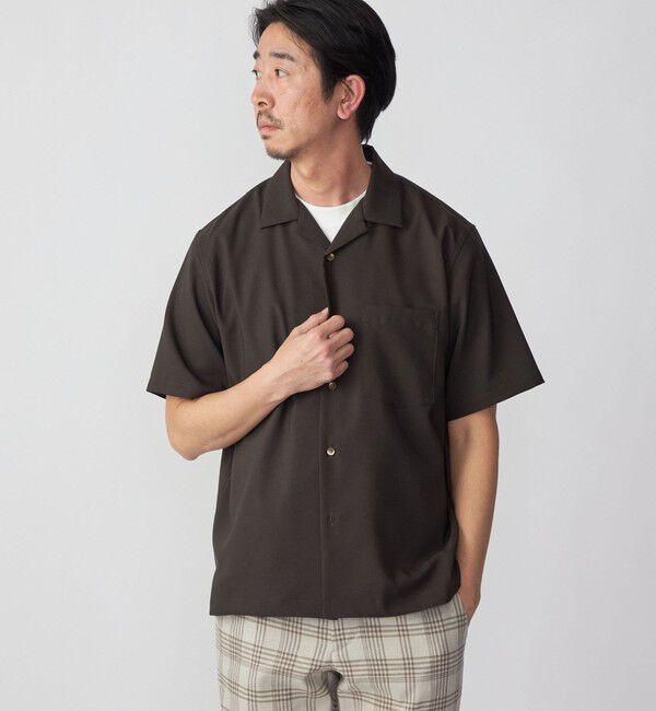 SHIPS「SHIPS: MADE IN JAPAN ドライタッチ オープンカラーシャツ 23SS」|シャツ・ブラウス|