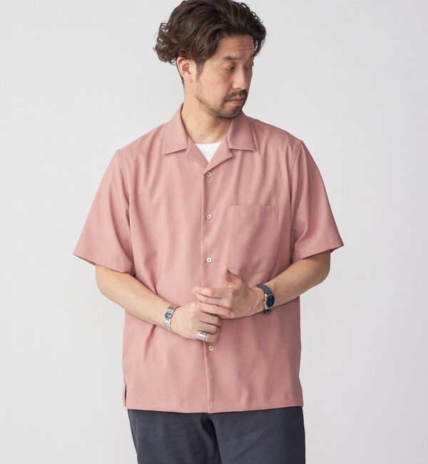 SHIPS「SHIPS: MADE IN JAPAN ドライタッチ オープンカラーシャツ 23SS」|シャツ・ブラウス|