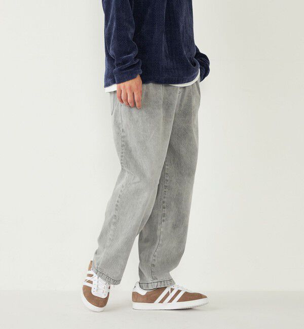 SHIPS Colors 「SHIPS Colors: テーパード ワイド トラウザー デニム◇」|デニム|グレー