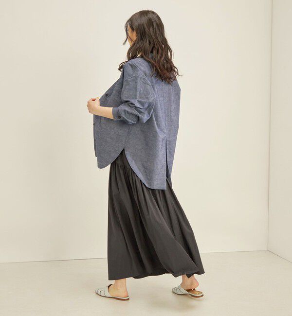 SHIPS for women「〈手洗い可能〉タフタ ティアード ロング スカート」|スカート|