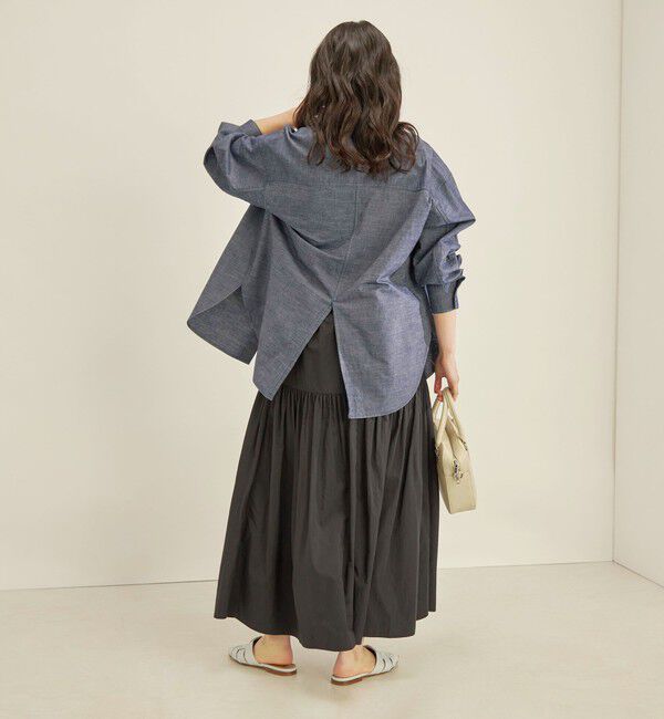 SHIPS for women「〈手洗い可能〉タフタ ティアード ロング スカート」|スカート|