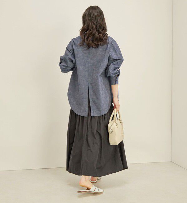 SHIPS for women「〈手洗い可能〉タフタ ティアード ロング スカート」|スカート|