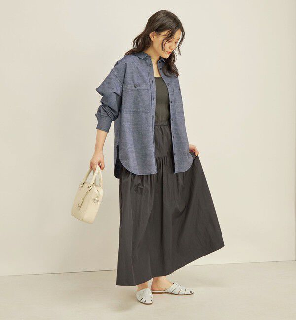 SHIPS for women「〈手洗い可能〉タフタ ティアード ロング スカート」|スカート|