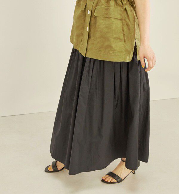 SHIPS for women「〈手洗い可能〉タフタ ティアード ロング スカート」|スカート|