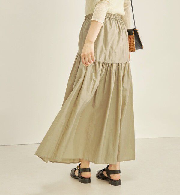 SHIPS for women「〈手洗い可能〉タフタ ティアード ロング スカート」|スカート|