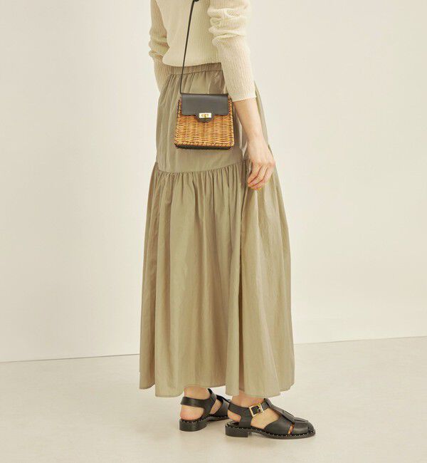 SHIPS for women「〈手洗い可能〉タフタ ティアード ロング スカート」|スカート|