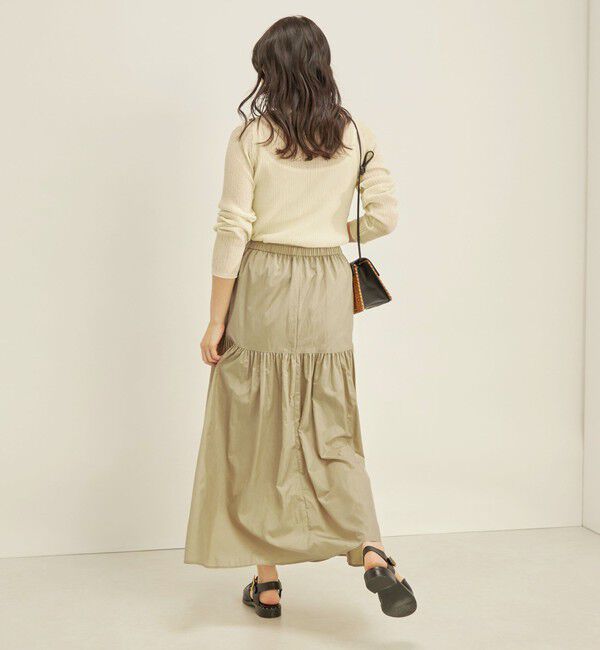SHIPS for women「〈手洗い可能〉タフタ ティアード ロング スカート」|スカート|