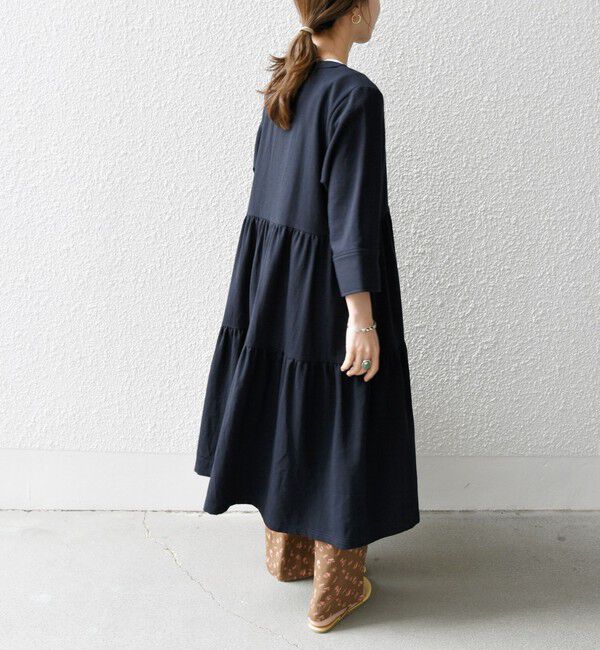 SHIPS any「SHIPS any:〈洗濯機可能〉リサイクル ブレンドリネン ティアード ワンピース 羽織り」|その他|