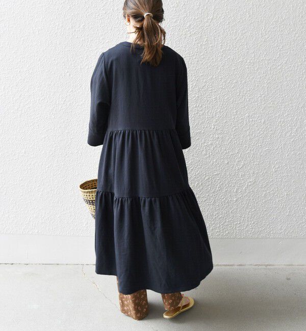 SHIPS any「SHIPS any:〈洗濯機可能〉リサイクル ブレンドリネン ティアード ワンピース 羽織り」|その他|