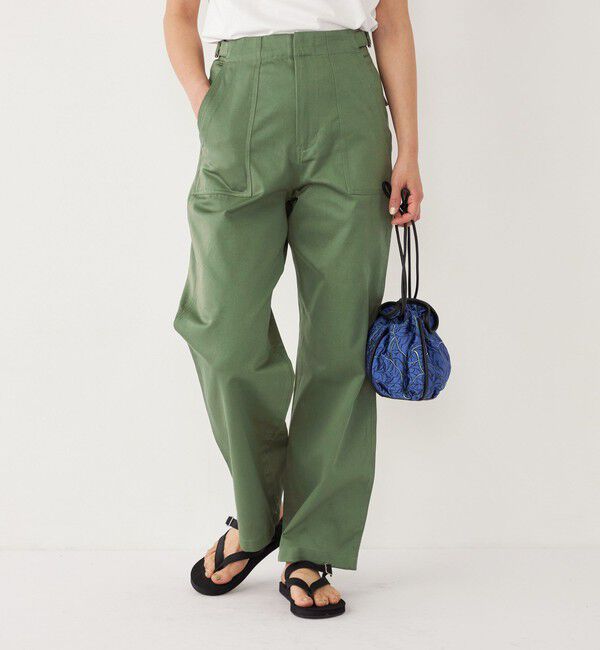 SHIPS Colors 「SHIPS Colors:〈洗濯機可能〉コットン ツイル ベイカー パンツ4◇」|その他|オリーブ