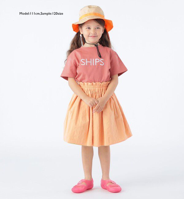 SHIPS KIDS「SHIPS KIDS:100～130cm / リバーシブル ギャザー スカート」|フレア|