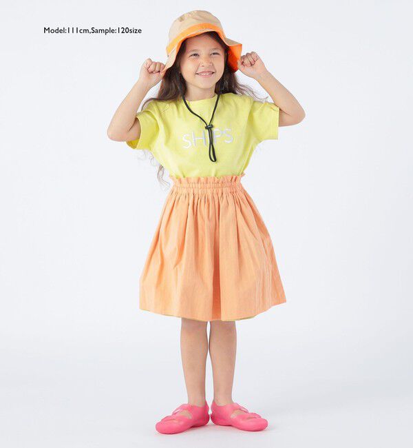 SHIPS KIDS「SHIPS KIDS:100～130cm / リバーシブル ギャザー スカート」|フレア|