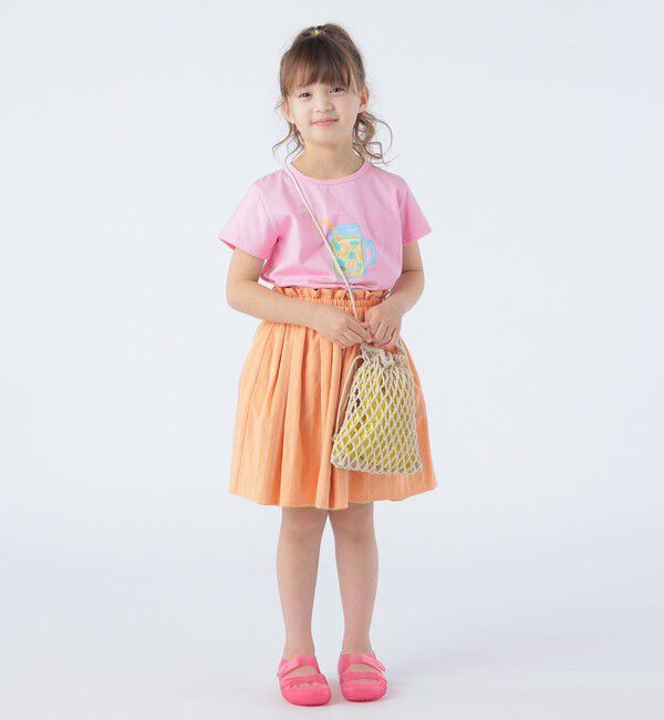 SHIPS KIDS「SHIPS KIDS:100～130cm / リバーシブル ギャザー スカート」|フレア|