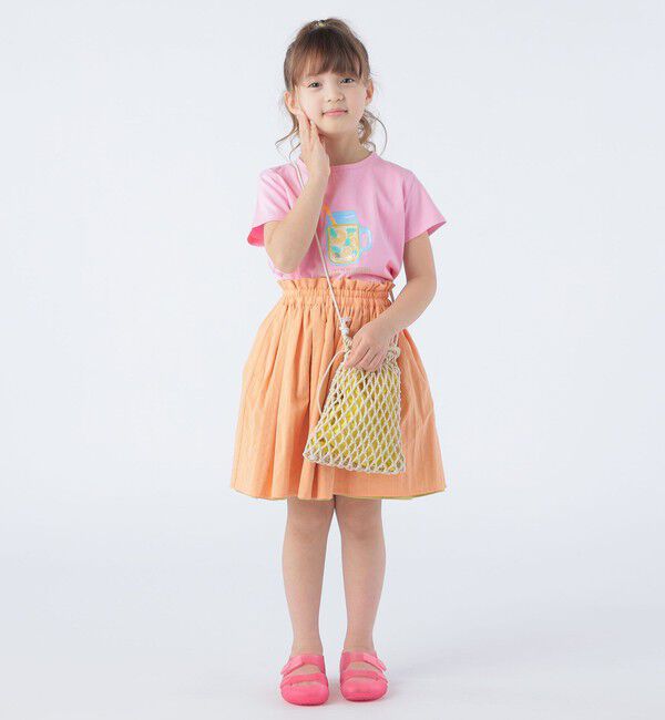 SHIPS KIDS「SHIPS KIDS:100～130cm / リバーシブル ギャザー スカート」|フレア|