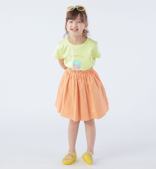 SHIPS KIDS「SHIPS KIDS:100～130cm / リバーシブル ギャザー スカート」|フレア|