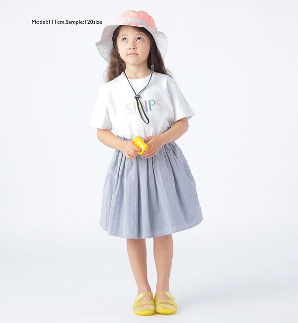 SHIPS KIDS「SHIPS KIDS:100～130cm / リバーシブル ギャザー スカート」|フレア|