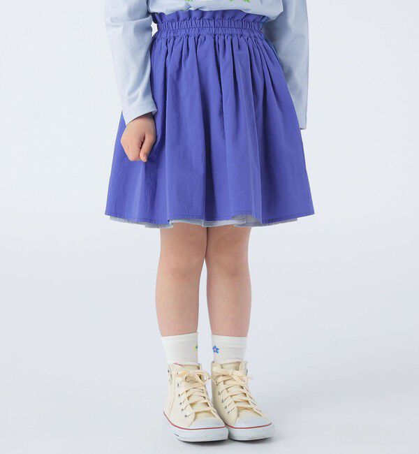 SHIPS KIDS「SHIPS KIDS:100～130cm / リバーシブル ギャザー スカート」|フレア|