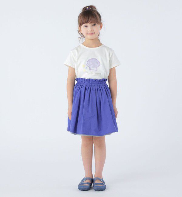 SHIPS KIDS「SHIPS KIDS:100～130cm / リバーシブル ギャザー スカート」|フレア|