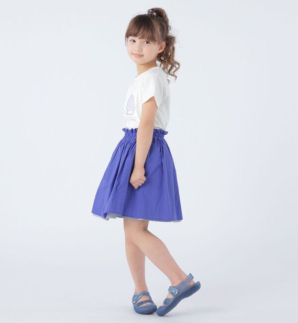 SHIPS KIDS「SHIPS KIDS:100～130cm / リバーシブル ギャザー スカート」|フレア|