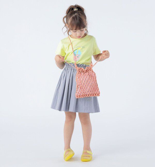 SHIPS KIDS「SHIPS KIDS:100～130cm / リバーシブル ギャザー スカート」|フレア|