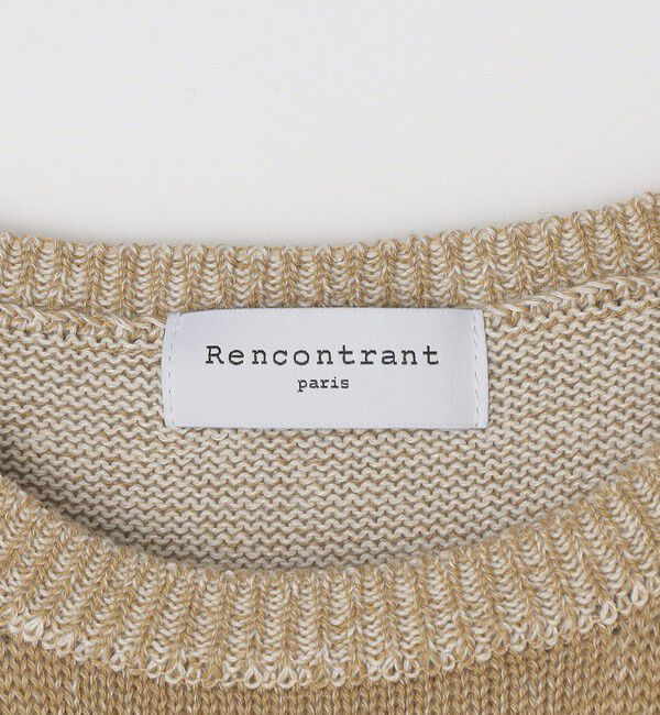 SHIPS「【SHIPS別注】Rencontrant: リネン クルーネック ニットTシャツ」|Tシャツ・カットソー|