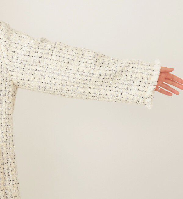 quaranciel「quaranciel: ファンシー ツイード ノーカラー ジャケット」|ノーカラージャケット|