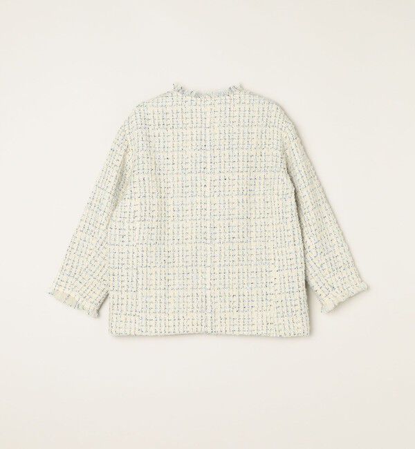 quaranciel「quaranciel: ファンシー ツイード ノーカラー ジャケット」|ノーカラージャケット|