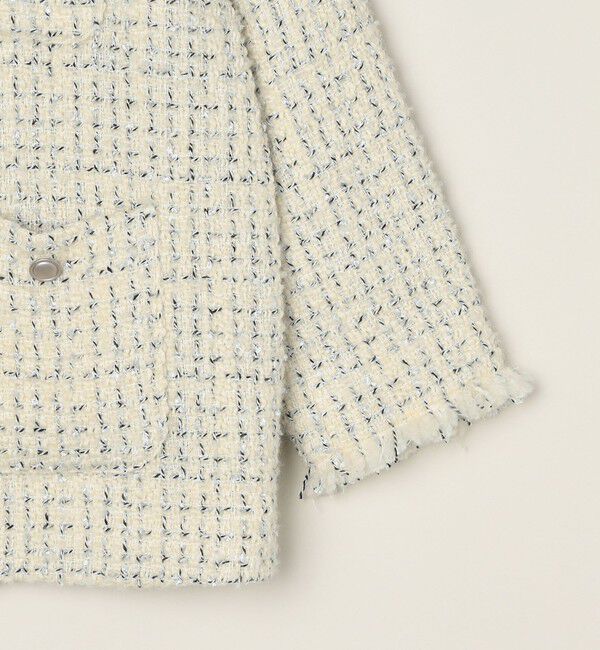 quaranciel「quaranciel: ファンシー ツイード ノーカラー ジャケット」|ノーカラージャケット|