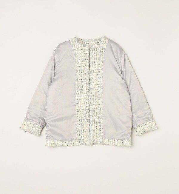 quaranciel「quaranciel: ファンシー ツイード ノーカラー ジャケット」|ノーカラージャケット|