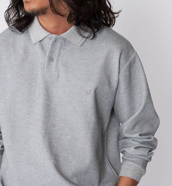 SHIPS「【WEB限定】SHIPS: ワンポイント ロゴ バーズアイ ロングスリーブ ポロシャツ」|ポロシャツ|