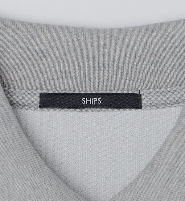 SHIPS「【WEB限定】SHIPS: ワンポイント ロゴ バーズアイ ロングスリーブ ポロシャツ」|ポロシャツ|