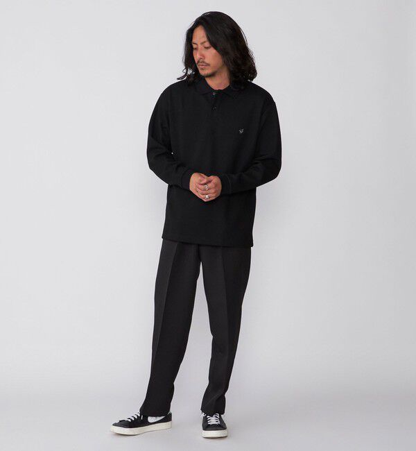 SHIPS「【WEB限定】SHIPS: ワンポイント ロゴ バーズアイ ロングスリーブ ポロシャツ」|ポロシャツ|