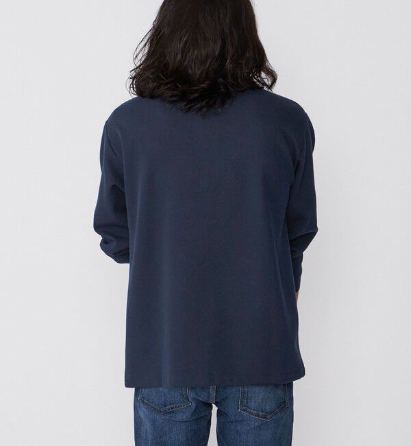 SHIPS「【WEB限定】SHIPS: ワンポイント ロゴ バーズアイ ロングスリーブ ポロシャツ」|ポロシャツ|