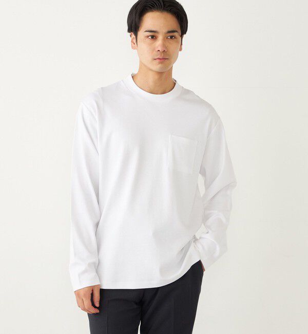 SHIPS Colors 「SHIPS Colors: 〈抗菌防臭〉コットンスムース ビズTEE クルーネック◇」|Tシャツ・カットソー|オフホワイト