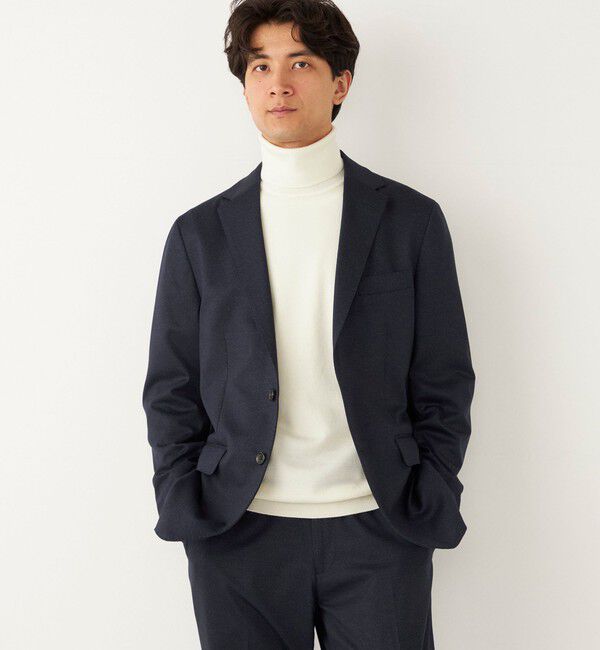 SHIPS Colors 「SHIPS Colors: AVANT  ウールライク ジャージー ジャケット (セットアップ対応)」|テーラードジャケット|