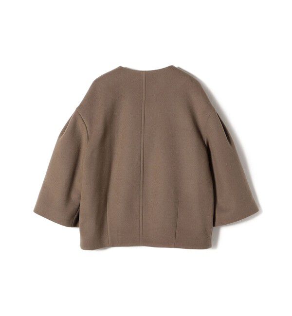 SHIPS for women「Bellandi SUPER130 コクーン ショート コート ◇」|ノーカラーコート|