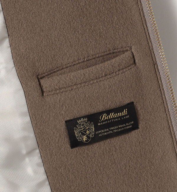 SHIPS for women「Bellandi SUPER130 コクーン ショート コート ◇」|ノーカラーコート|