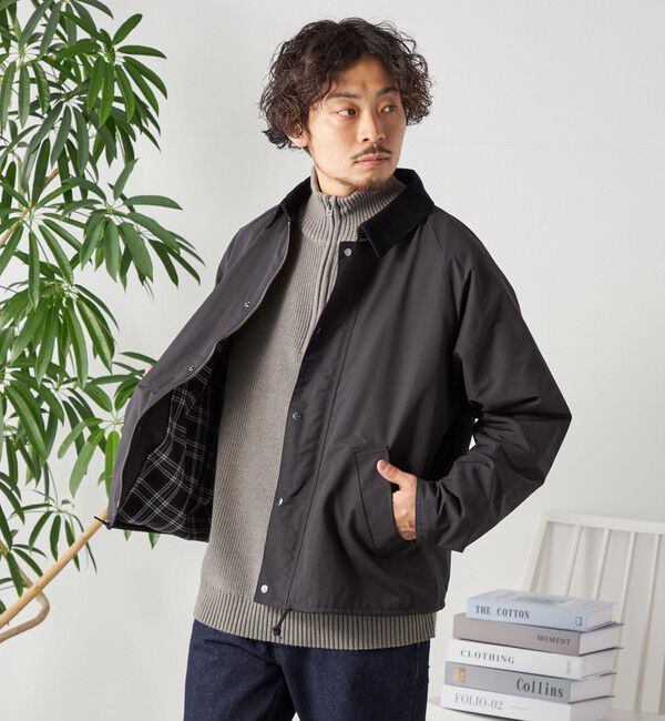 SHIPS any「【SHIPS any 別注】Bollington: ショート ハンティングジャケット」|ブルゾン・スタジャン|ブラック