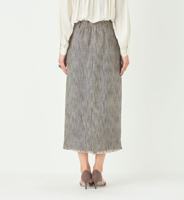 SHIPS Colors 「SHIPS Colors:〈手洗い可能〉ツイード タック タイト スカート（セットアップ対応可能）」|タイト|